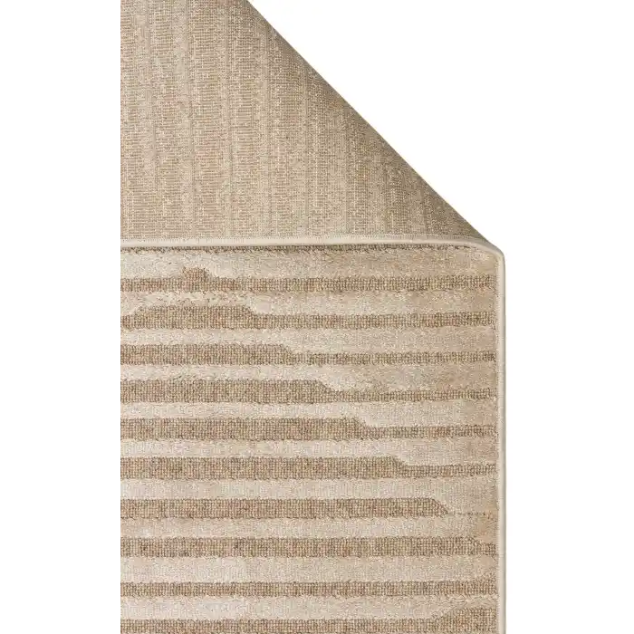 ZENITH HALI 0244 Yüksek Alçak Dokulu Naturel Yün ve Viskon Modern Dokuma Halı