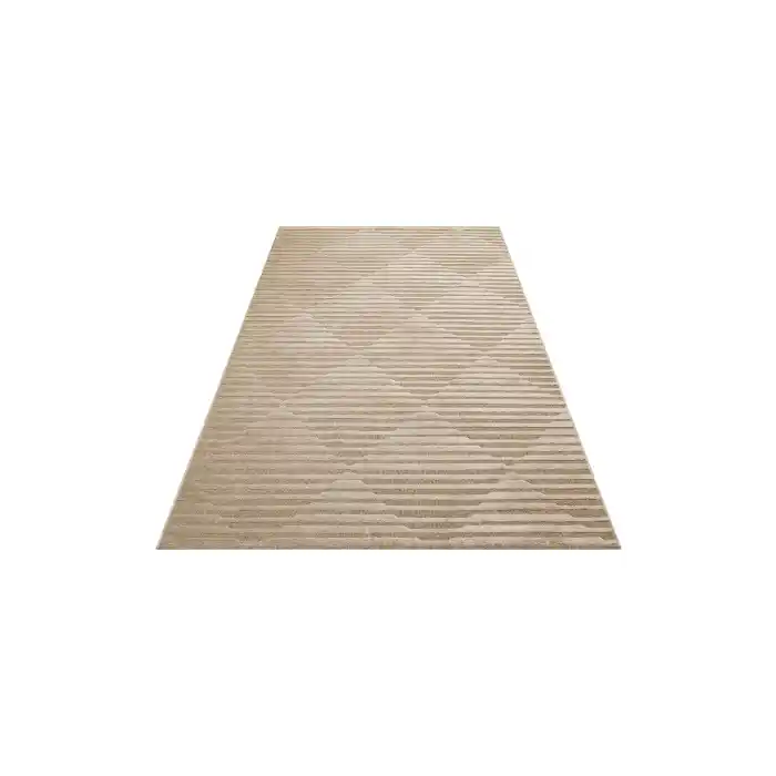 ZENITH HALI 0244 Yüksek Alçak Dokulu Naturel Yün ve Viskon Modern Dokuma Halı