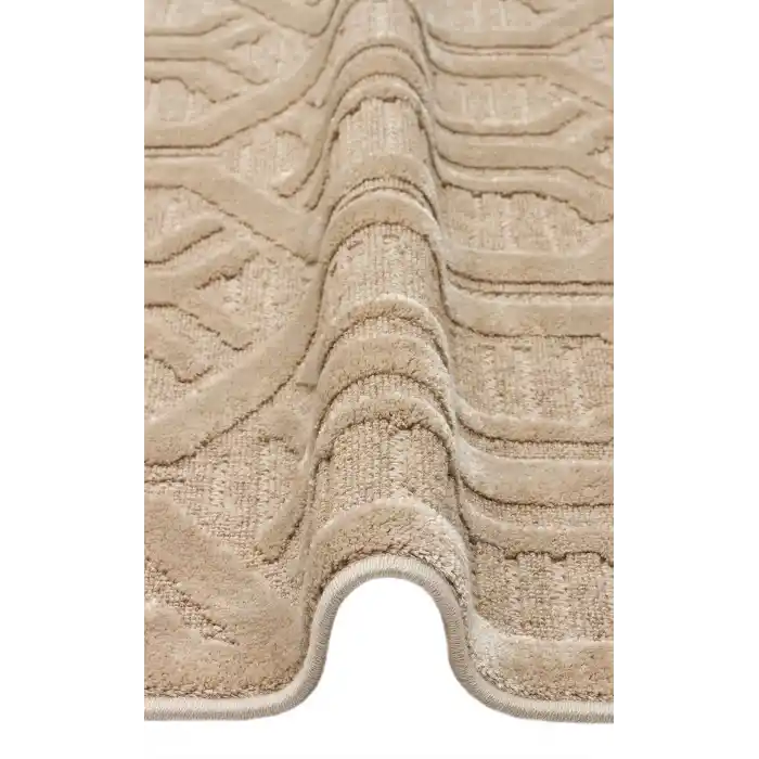 ZENITH HALI 0251 Yüksek Alçak Dokulu Naturel Yün ve Viskon Modern Dokuma Halı