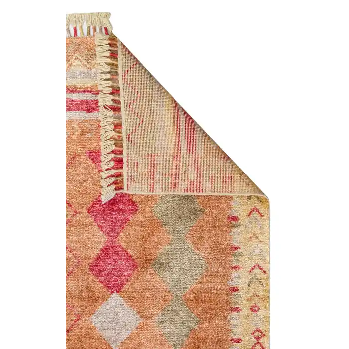 ZARA HALI 0120 Otantik Desenli Özel Hav Vermeyen ve Kolay Temizlenebilir Tensel Kullanılarak El Emeği ile Özel Tezgahlarda Üretilen Modern Uşak Halısı