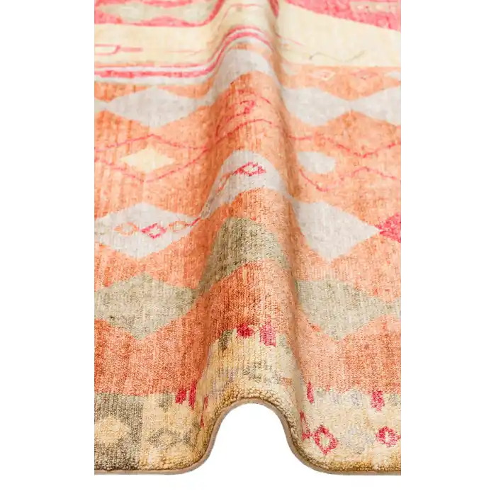 ZARA HALI 0120 Otantik Desenli Özel Hav Vermeyen ve Kolay Temizlenebilir Tensel Kullanılarak El Emeği ile Özel Tezgahlarda Üretilen Modern Uşak Halısı