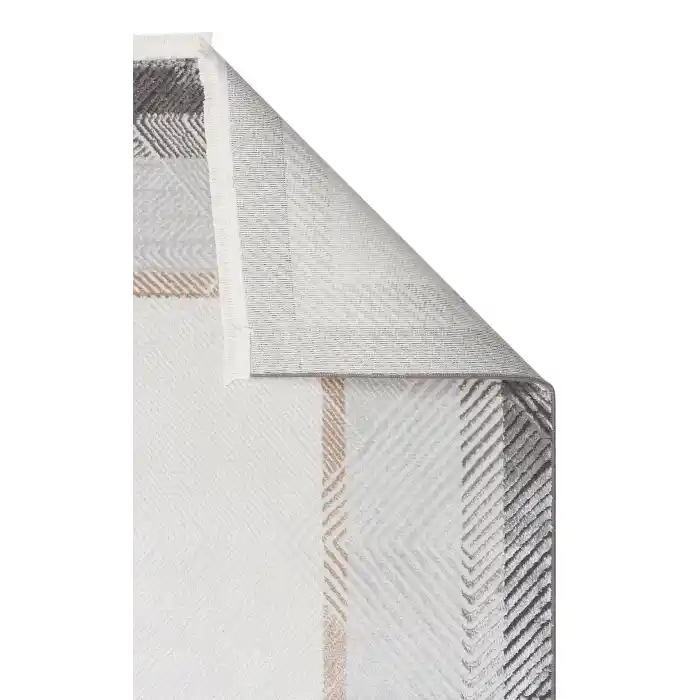 LISBON HALI 0049 Parlak Dokulu Modern Desenli Renkli Metalik Işıltılı Makine Halısı