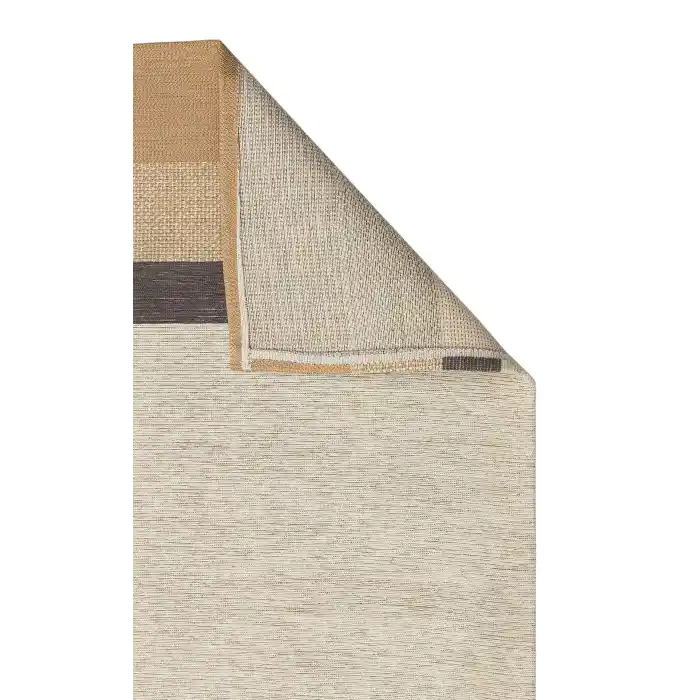 Brooklyn Brk 14 Natural Grey Hasır Görünümlü Kaymaz Renkli Dokuma Modern Kilim