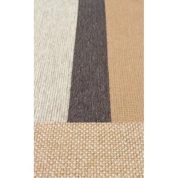 Brooklyn Brk 14 Natural Grey Hasır Görünümlü Kaymaz Renkli Dokuma Modern Kilim