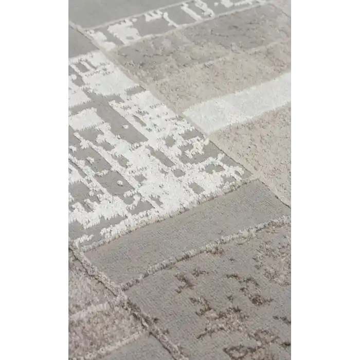 TORINO HALI 0066 Sık Dokuma Dökümlü Yere Oturan Hav Toz Vermez Yıkanabilir Kaymaz Tabanlı Modern Halı