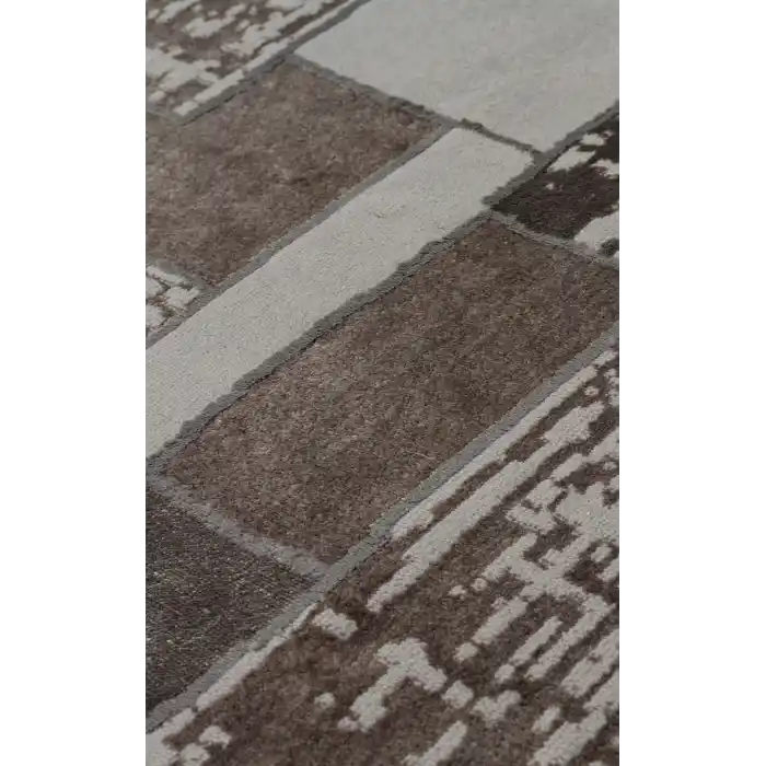 TORINO HALI 0066 Sık Dokuma Dökümlü Yere Oturan Hav Toz Vermez Yıkanabilir Kaymaz Tabanlı Modern Halı