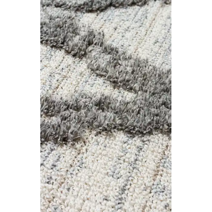 SYDNEY HALI 0010 Hav Toz Vermez Modern Bukleli Makine Halısı