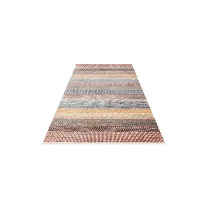 PIETRA HALI 0019 Sıcak Renk Tonlu Etnik Desenli Yumuşak Dokulu Makine Halısı