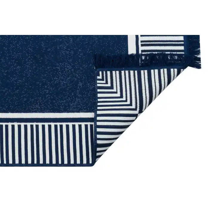 Arya Ar 13 Marine %100 Geri Dönüşümlü Pamuktan Çift Taraflı Yıkanabilir Modern Dekoratif Kilim