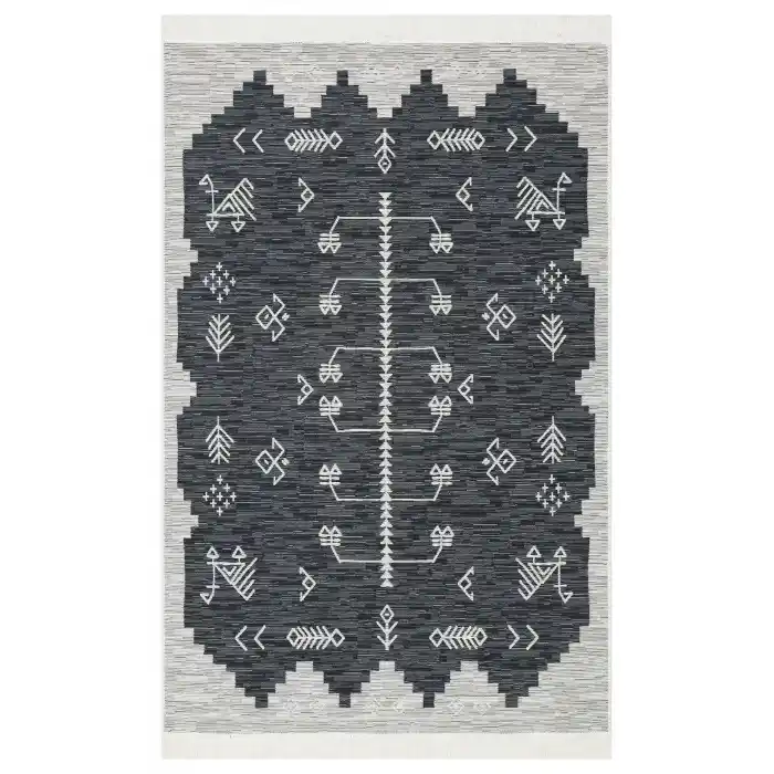 TRIBAL HALI 0154 Vintage Desenli Modern İnce Dokuma Halı