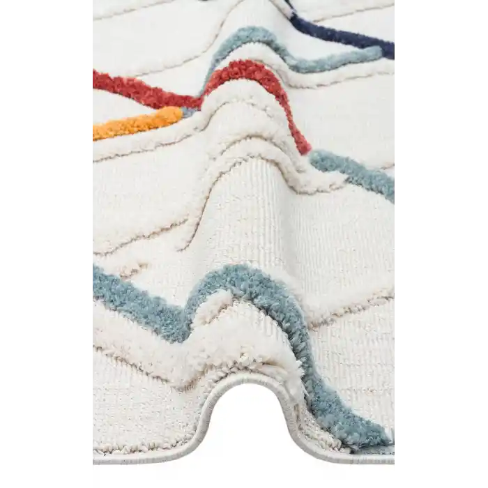 Terazzo 03 Multy Hav Toz Vermez Yumuşak Dokulu Etnik Örgü Desenlere Sahip Modern İskindinav Halı