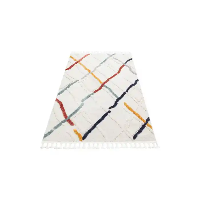 Terazzo 03 Multy Hav Toz Vermez Yumuşak Dokulu Etnik Örgü Desenlere Sahip Modern İskindinav Halı