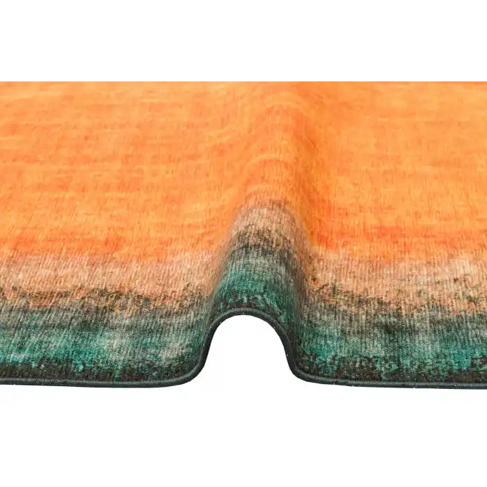 LUNA NEW HALI 0086 Otantik Geleneksel Desenli Yıkanabilir Renkli Baskı Kilim