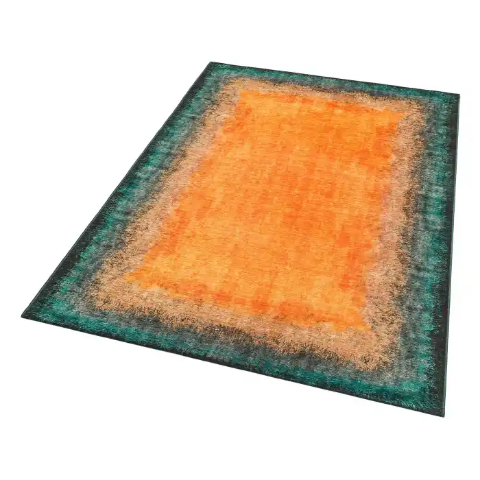 LUNA NEW HALI 0086 Otantik Geleneksel Desenli Yıkanabilir Renkli Baskı Kilim