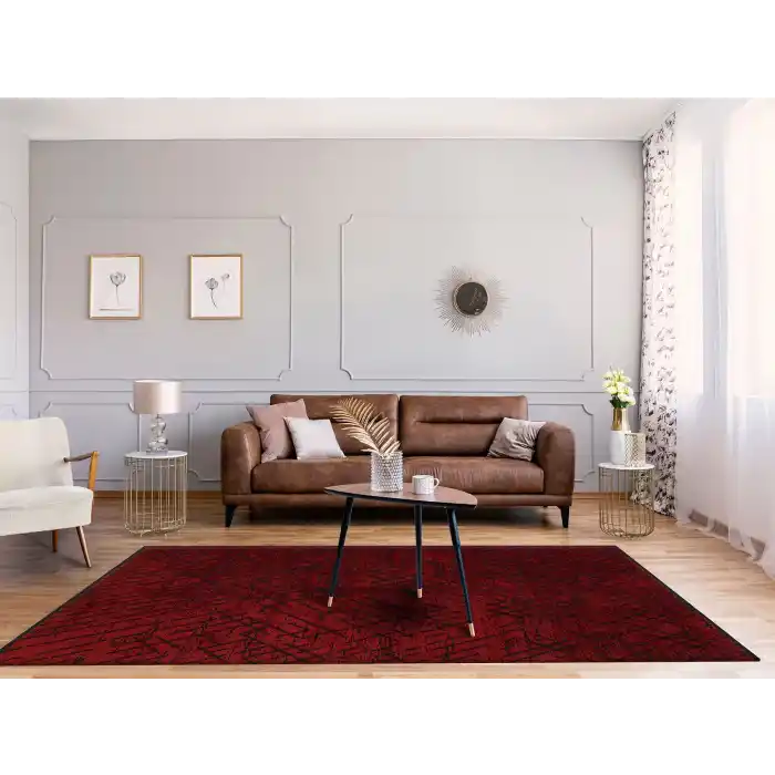 TRIBAL HALI 0154 Vintage Desenli Modern İnce Dokuma Halı