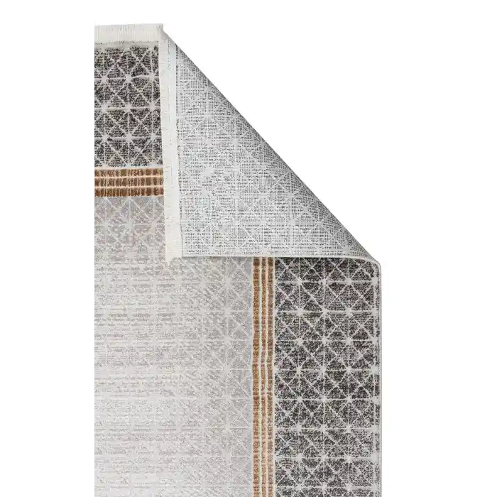 LISBON HALI 0059 Parlak Dokulu Modern Desenli Renkli Metalik Işıltılı Makine Halısı