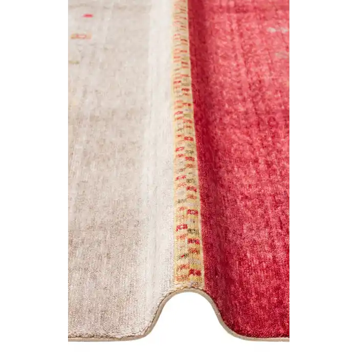 ZARA HALI 0122 Otantik Desenli Özel Hav Vermeyen ve Kolay Temizlenebilir Tensel Kullanılarak El Emeği ile Özel Tezgahlarda Üretilen Modern Uşak Halısı