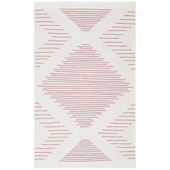 Arya Ar 15 Pink %100 Geri Dönüşümlü Pamuktan Çift Taraflı Yıkanabilir Modern Dekoratif Kilim