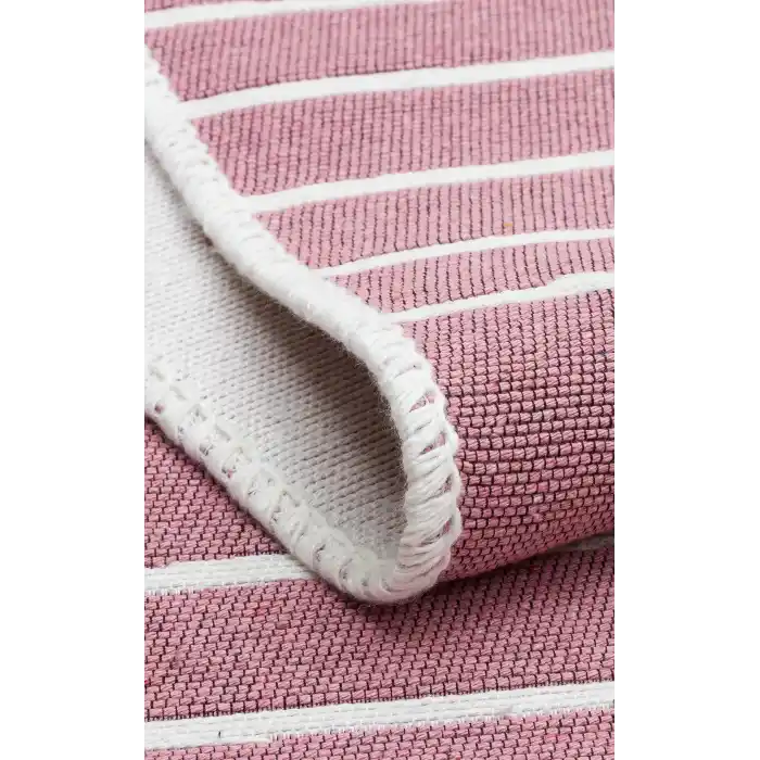 Arya Ar 15 Pink %100 Geri Dönüşümlü Pamuktan Çift Taraflı Yıkanabilir Modern Dekoratif Kilim