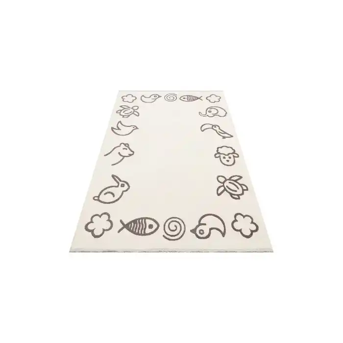 MIA COTTON HALI 0012 Yıkanabilir Çift Taraflı Pofuduk Dokuma Pamuk Kilim