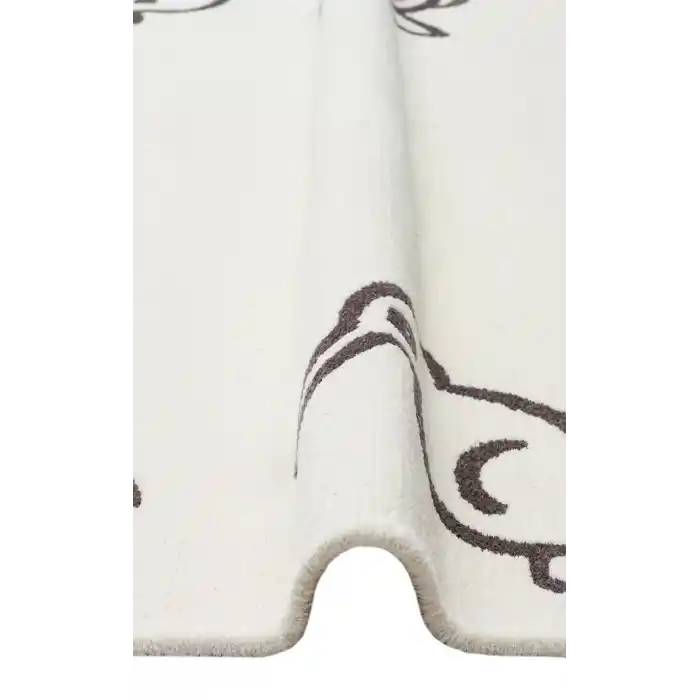 MIA COTTON HALI 0012 Yıkanabilir Çift Taraflı Pofuduk Dokuma Pamuk Kilim