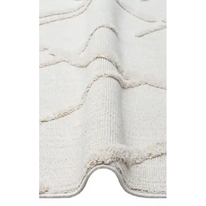 Terazzo 03 Whıte Hav Toz Vermez Yumuşak Dokulu Etnik Örgü Desenlere Sahip Modern İskindinav Halı