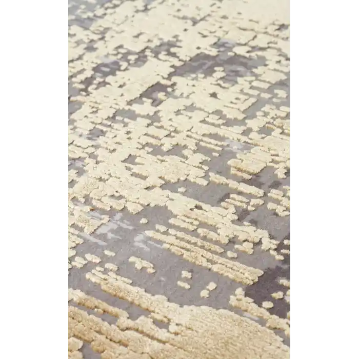 FRESCO HALI 0730 Yüksek Alçak Dokulu Özel Işıltılı Yüksek Kaliteli Sık Dokuma Modern Salon Halısı