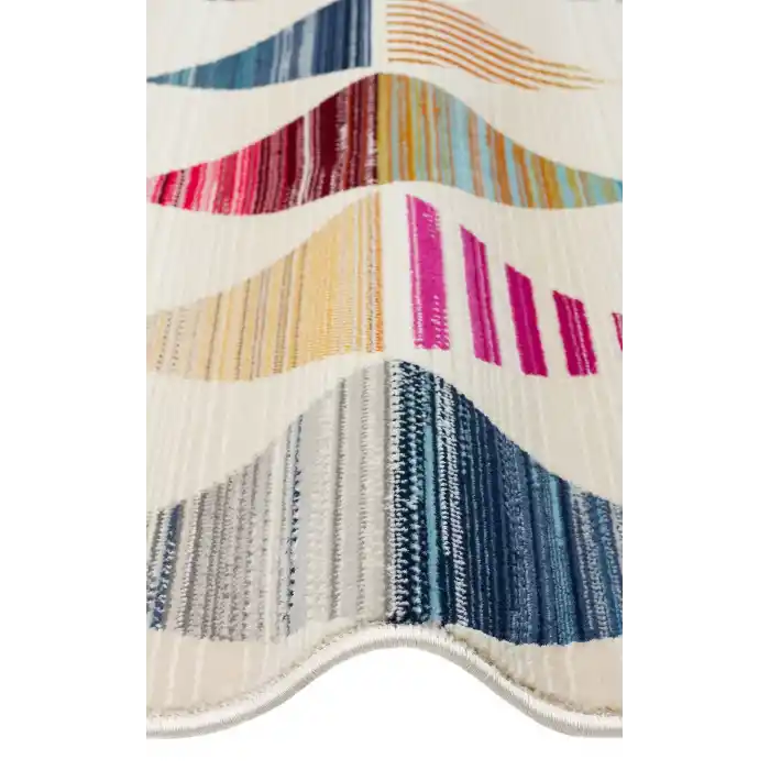 PETRA BOHEM HALI 0001 Hav Toz Vermez Etnik ve Modern Desenli Renkli Makine Halısı