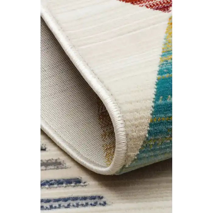 PETRA BOHEM HALI 0001 Hav Toz Vermez Etnik ve Modern Desenli Renkli Makine Halısı