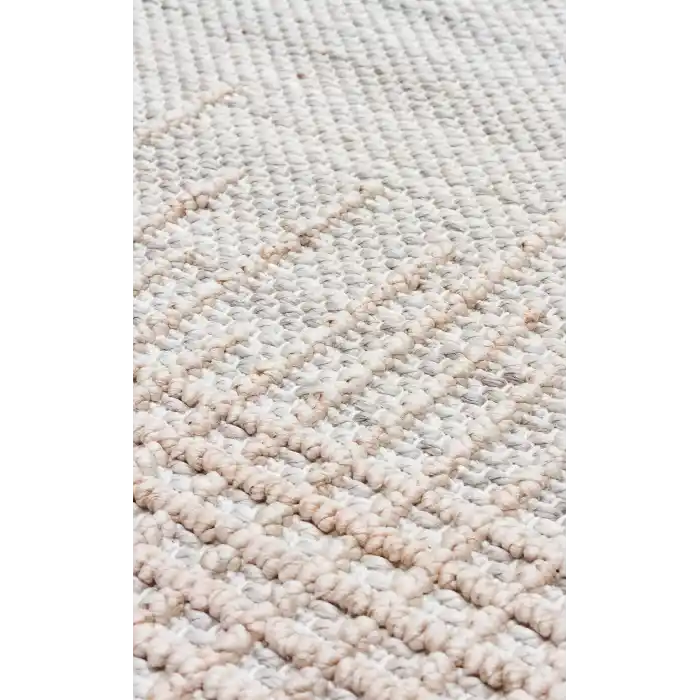 Cozy CZY 01 Grey Beige Hav Toz Vermez Modern Örgü Dokuma Makine Halısı