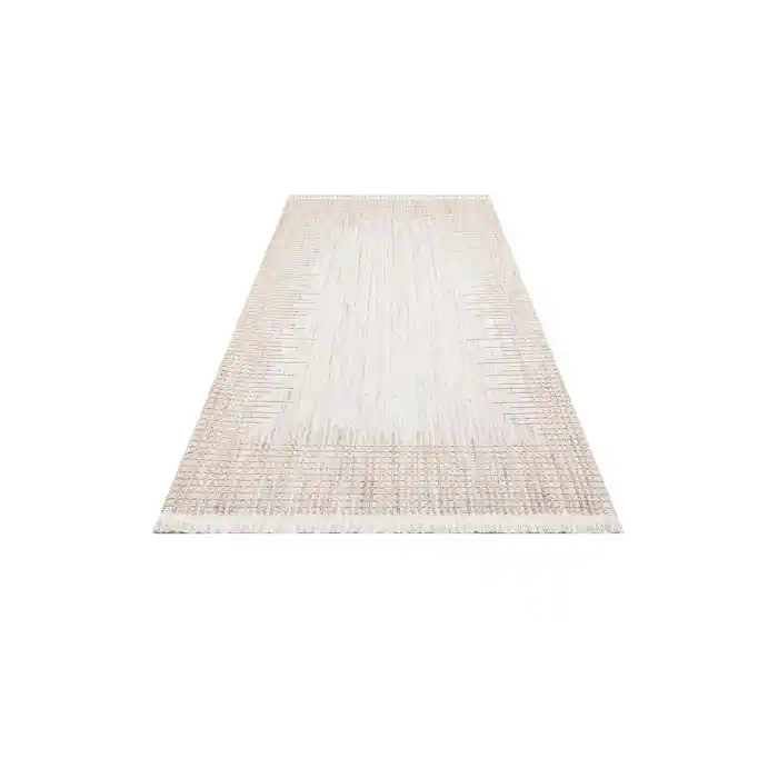 Cozy CZY 01 Grey Beige Hav Toz Vermez Modern Örgü Dokuma Makine Halısı