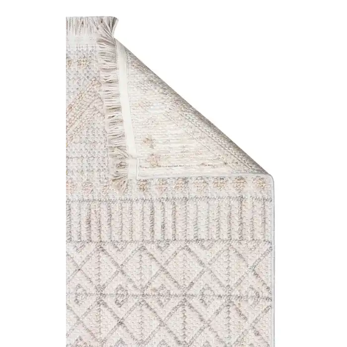 Cozy CZY 02 Grey Beige Hav Toz Vermez Modern Örgü Dokuma Makine Halısı