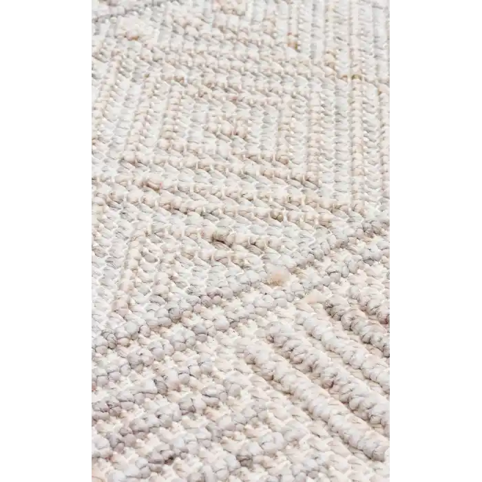 Cozy CZY 02 Grey Beige Hav Toz Vermez Modern Örgü Dokuma Makine Halısı