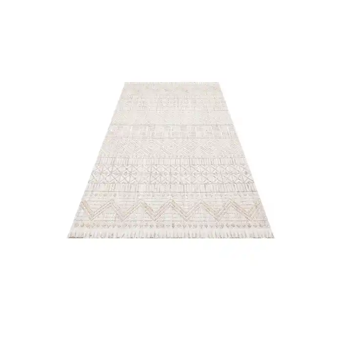 Cozy CZY 02 Grey Beige Hav Toz Vermez Modern Örgü Dokuma Makine Halısı