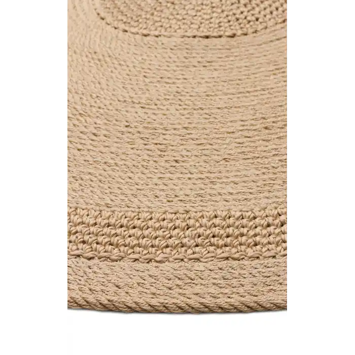 Patna PTN 12 Natural Jüt Hasır Görünümlü Hav Toz Vermez Dekoratif Örgü Halı