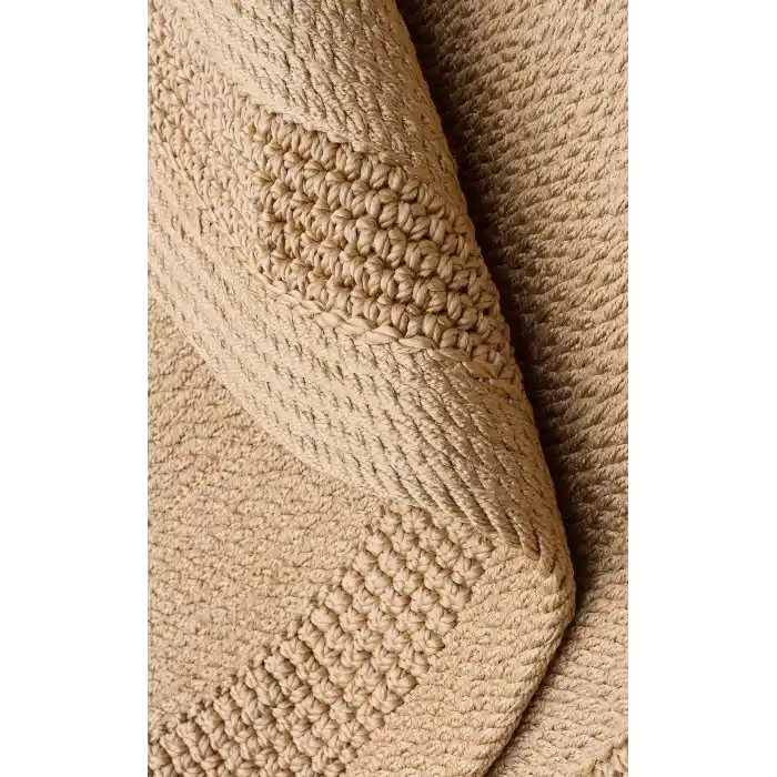 Patna PTN 12 Natural Jüt Hasır Görünümlü Hav Toz Vermez Dekoratif Örgü Halı