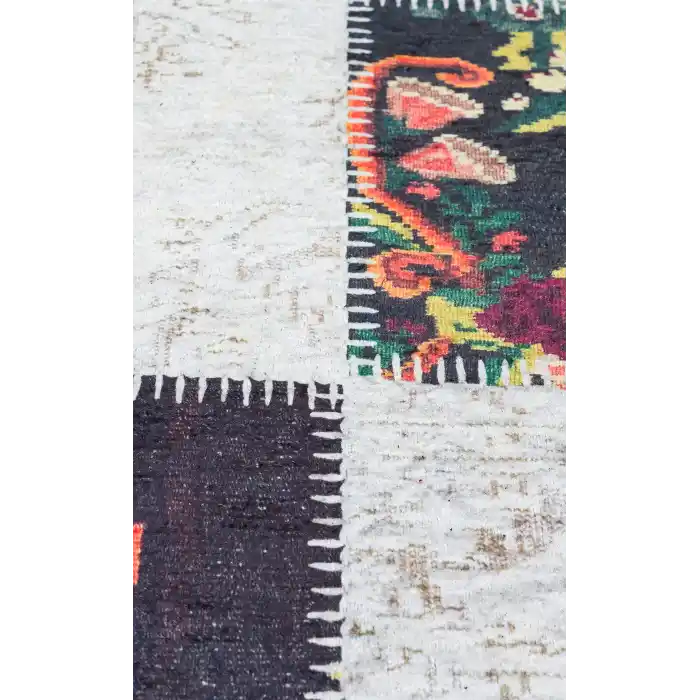 SIESTA NEO 0004 Otantik Geleneksel Desenli Yıkanabilir Renkli Baskı Kilim