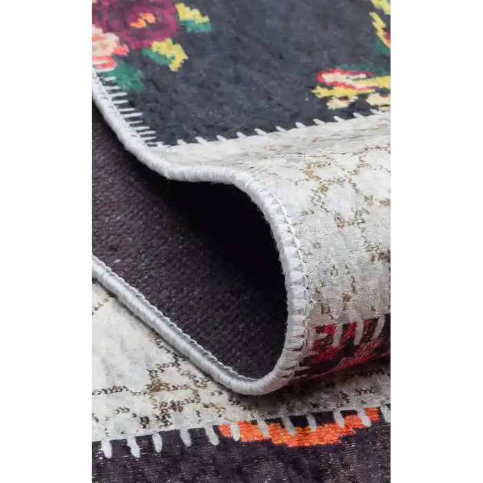 SIESTA NEO 0004 Otantik Geleneksel Desenli Yıkanabilir Renkli Baskı Kilim