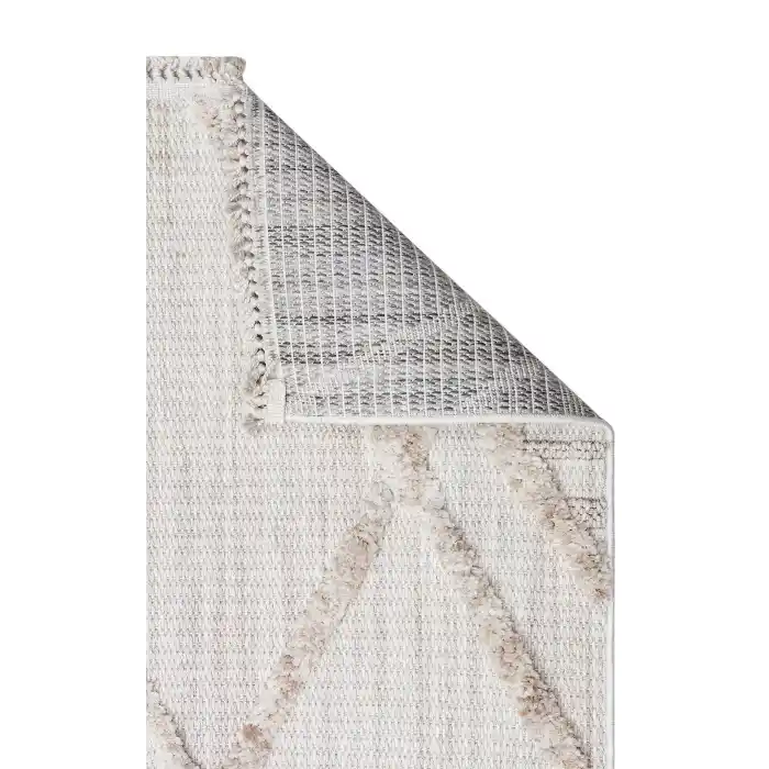 MALIBU HALI 0041 Hav Toz Vermez Yumuşak Dokulu Etnik Örgü Desenlere Sahip Modern İskandinav Halı