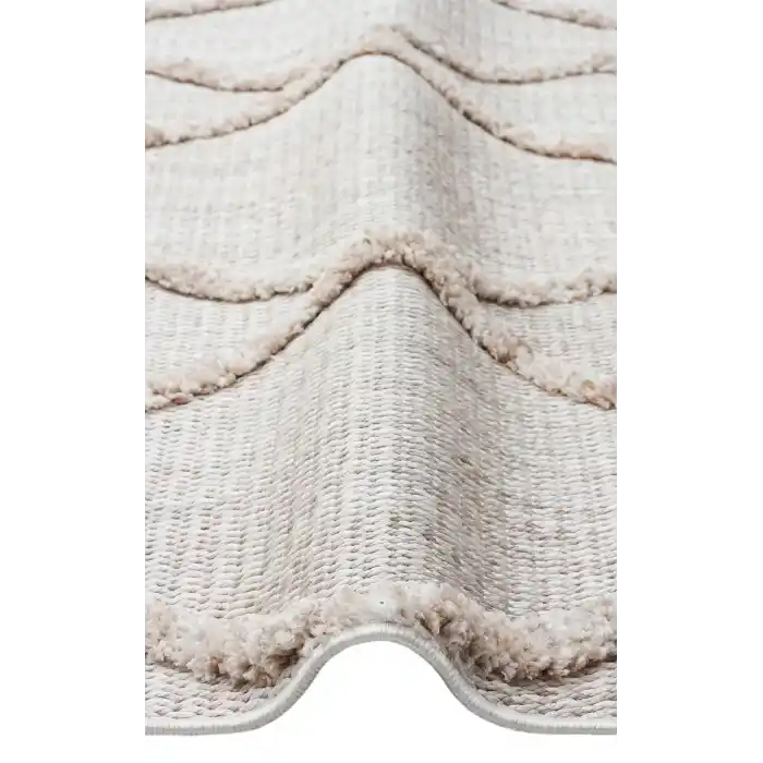 MALIBU HALI 0041 Hav Toz Vermez Yumuşak Dokulu Etnik Örgü Desenlere Sahip Modern İskandinav Halı