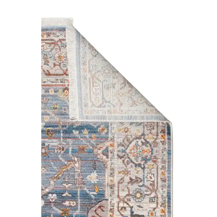 PIETRA HALI 0035 Sıcak Renk Tonlu Etnik Desenli Yumuşak Dokulu Makine Halısı