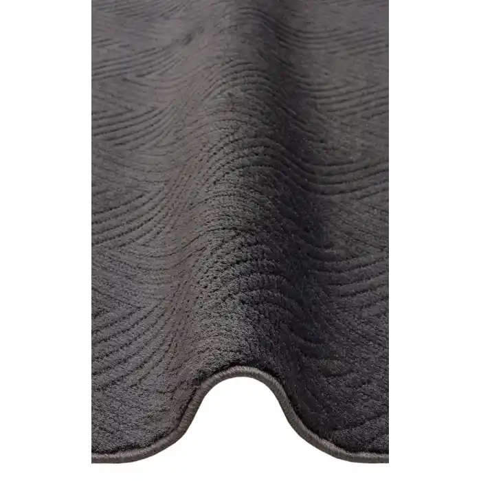 Urban 01 Black Etnik Desenlere Sahip Hav Toz Vermez Yumuşak Dokulu Modern Halı