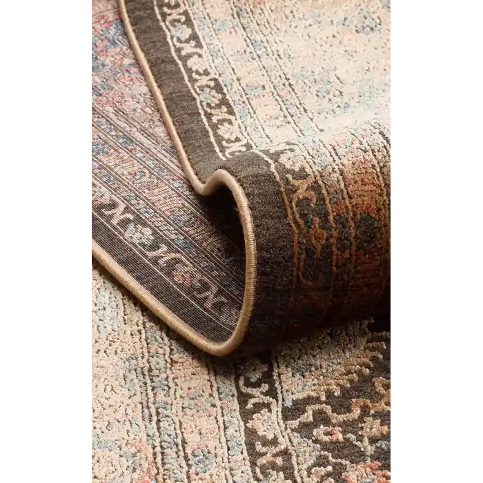 LAHOR HALI 0008 Özel Boyama İşlemi İle Üretilen Yüksek Alçak Dokuya Sahip Zengin Renkli Şık Salon Halısı