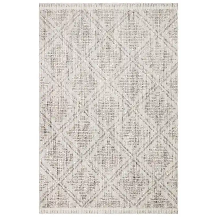 Cozy CZY 03 Grey Silver Hav Toz Vermez Modern Örgü Dokuma Makine Halısı