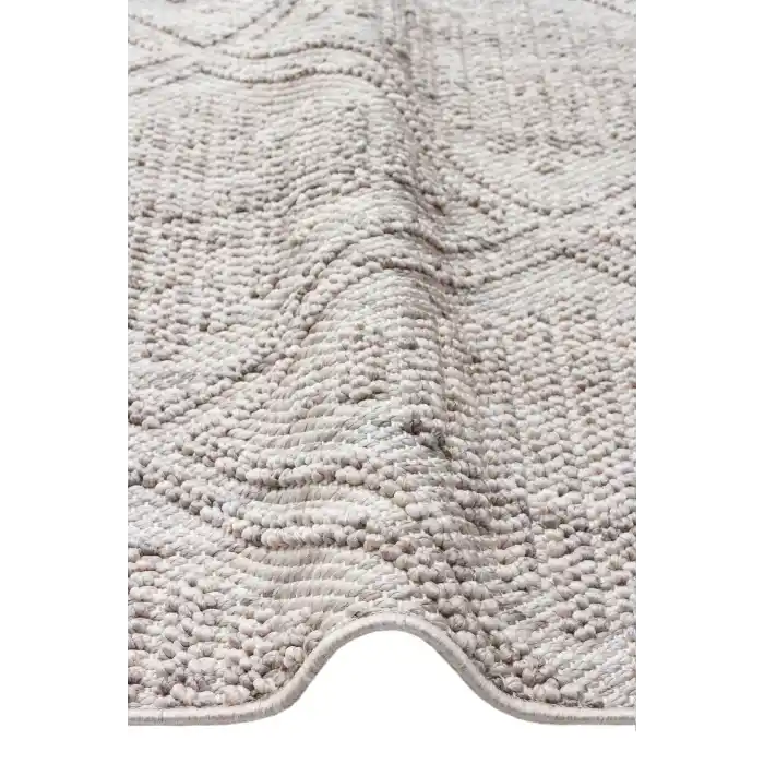 Cozy CZY 03 Grey Silver Hav Toz Vermez Modern Örgü Dokuma Makine Halısı