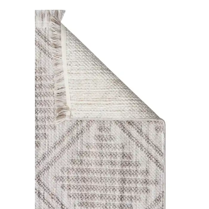 Cozy CZY 03 Grey Silver Hav Toz Vermez Modern Örgü Dokuma Makine Halısı