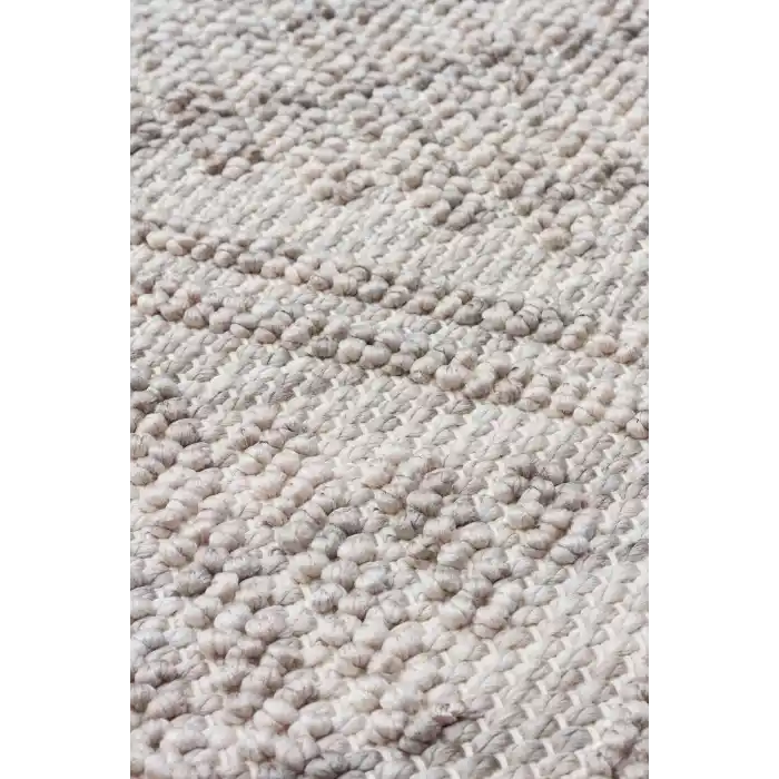 Cozy CZY 03 Grey Silver Hav Toz Vermez Modern Örgü Dokuma Makine Halısı
