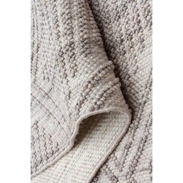 Cozy CZY 03 Grey Silver Hav Toz Vermez Modern Örgü Dokuma Makine Halısı
