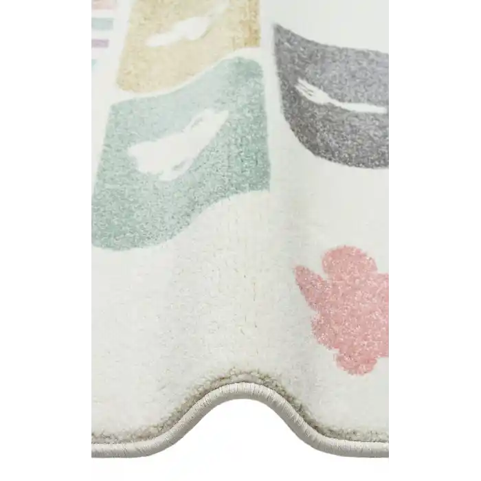 Eko Kids KDS 25 Pastel Sek Sek Desenli Hav Toz Vermez Çocuk Halısı