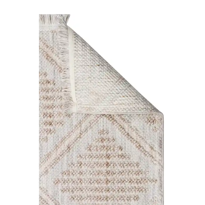 Cozy CZY 03 Grey Beige Hav Toz Vermez Modern Örgü Dokuma Makine Halısı